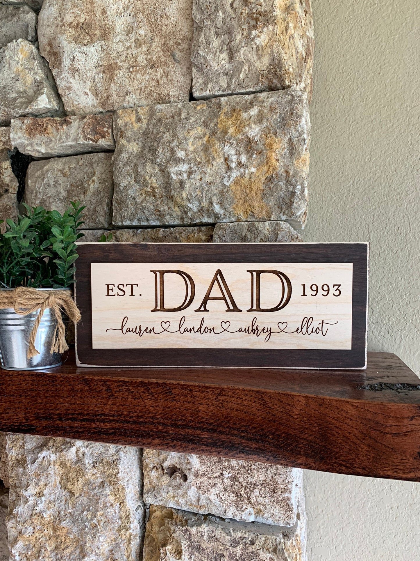 Custom Engraved Father's Day Sign