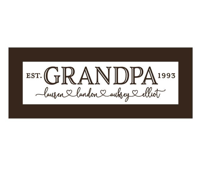 Custom Engraved Father's Day Sign
