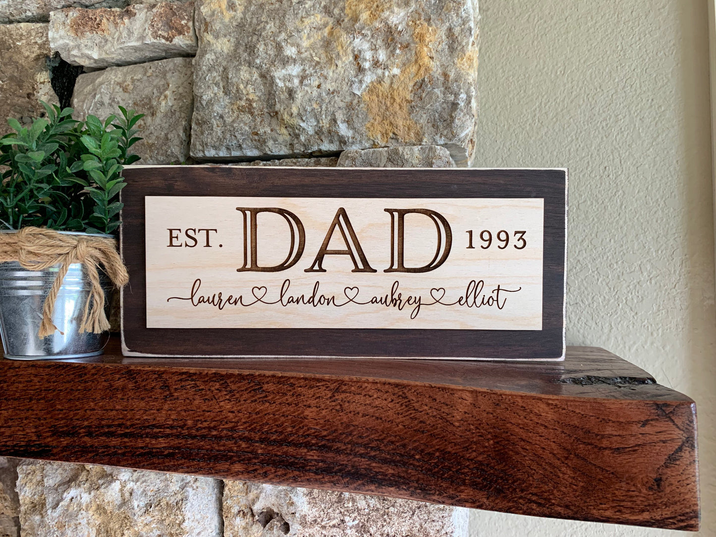 Custom Engraved Father's Day Sign
