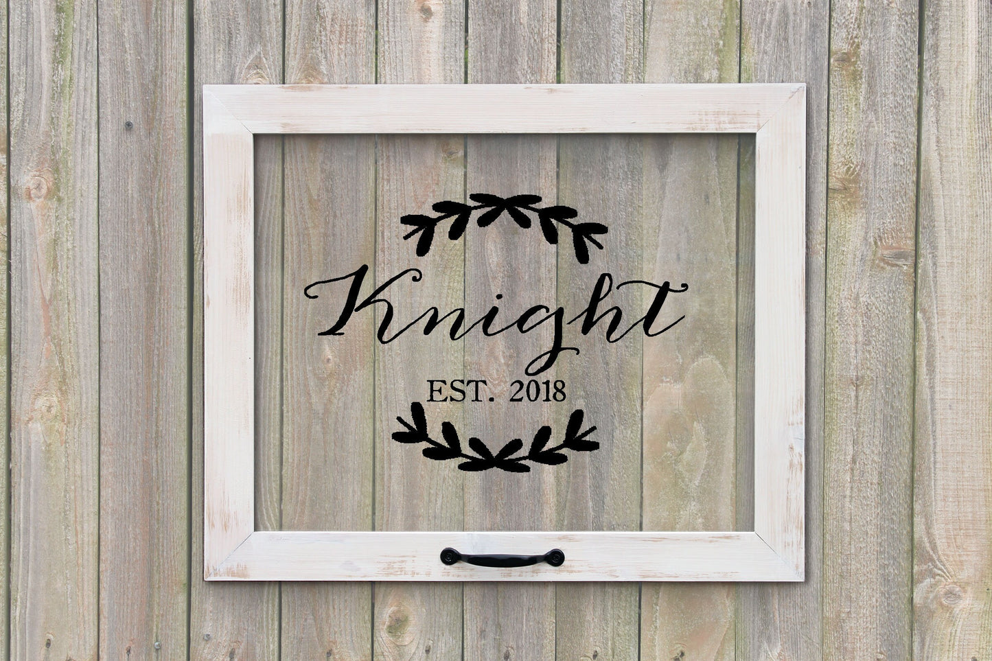 Farmhouse Window Sign, Family Name, Established, Last Name, Established Date, Personalized Family Sign, Personalized Window, Wedding Gift