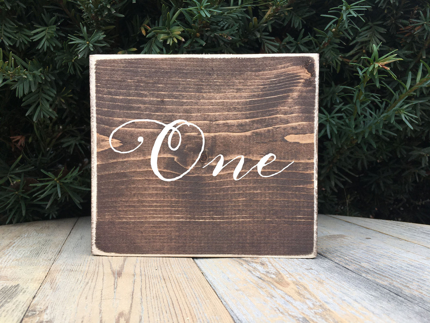 Wooden Table Numbers, Rustic Reception Centerpiece