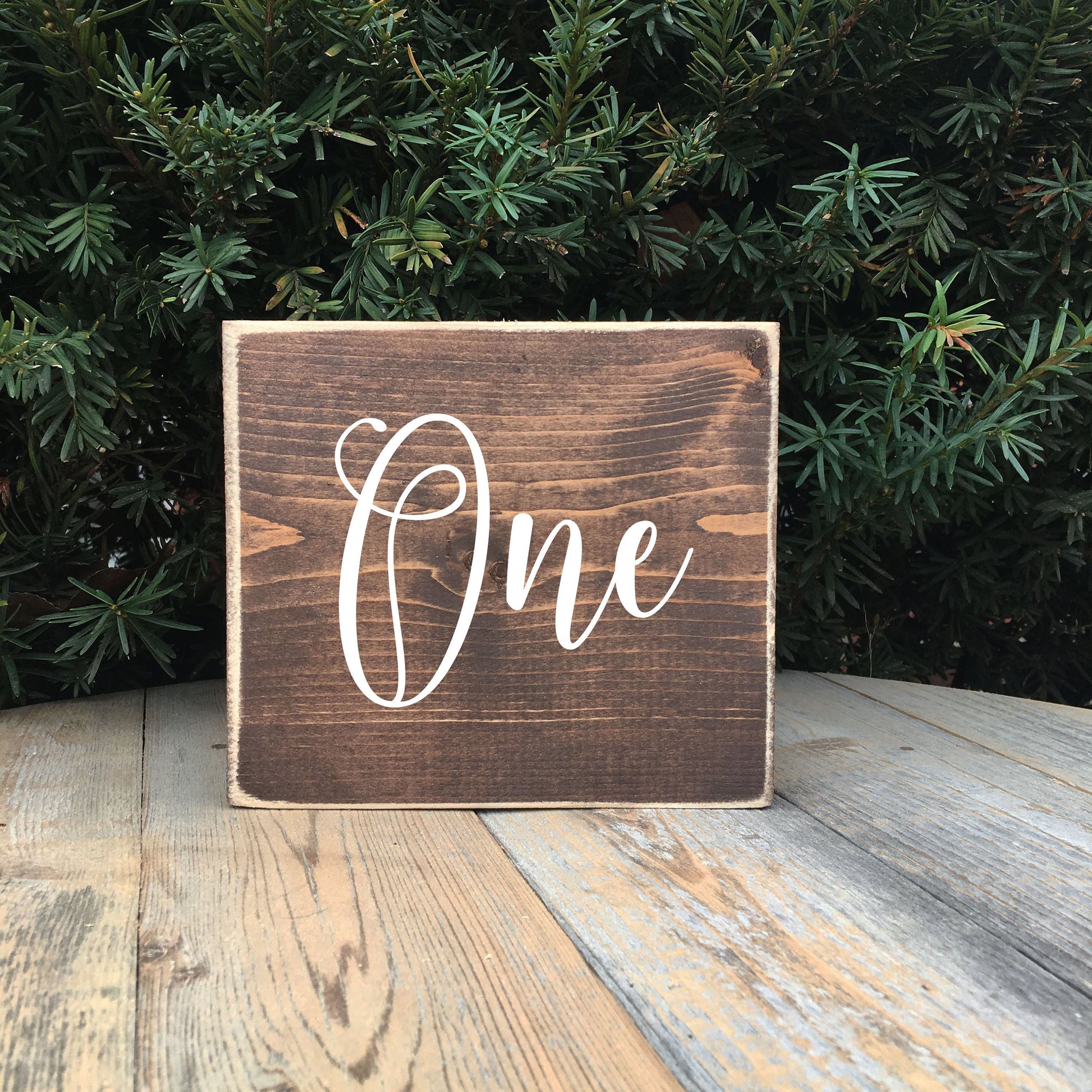 Wooden Table Numbers, Rustic Reception Centerpiece