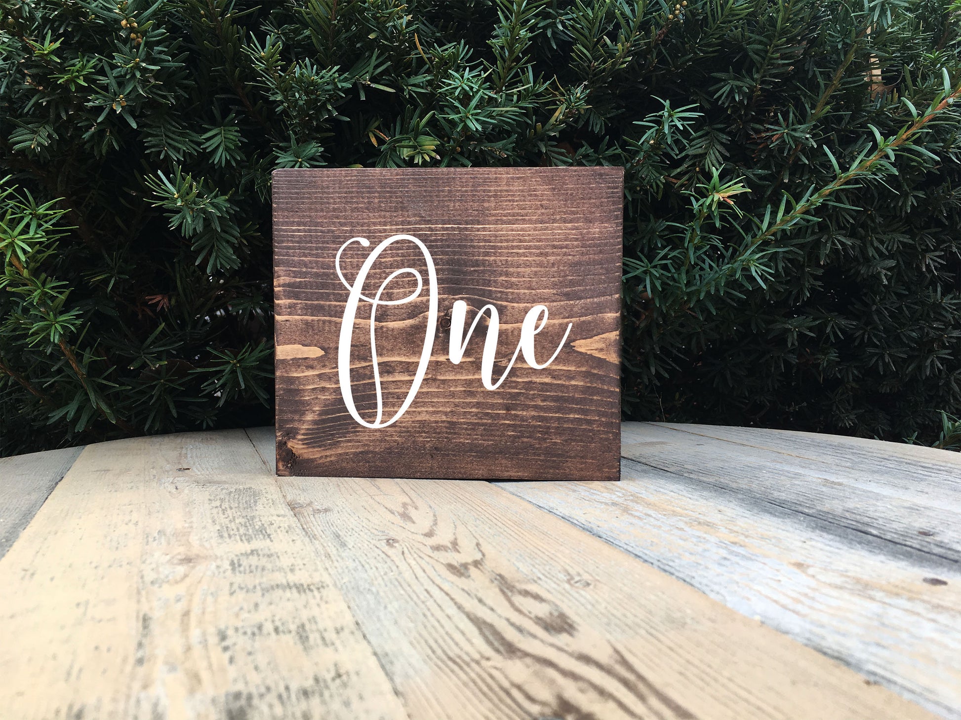 Wooden Table Numbers, Rustic Reception Centerpiece