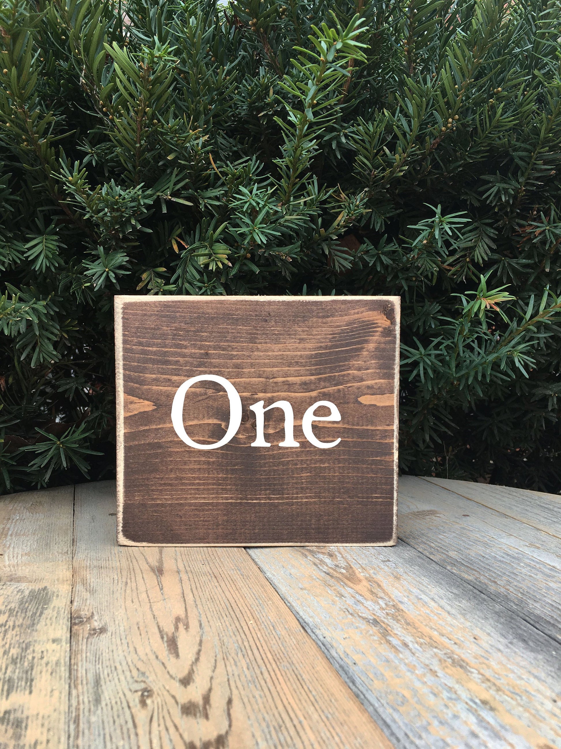 Wooden Table Numbers, Rustic Reception Centerpiece