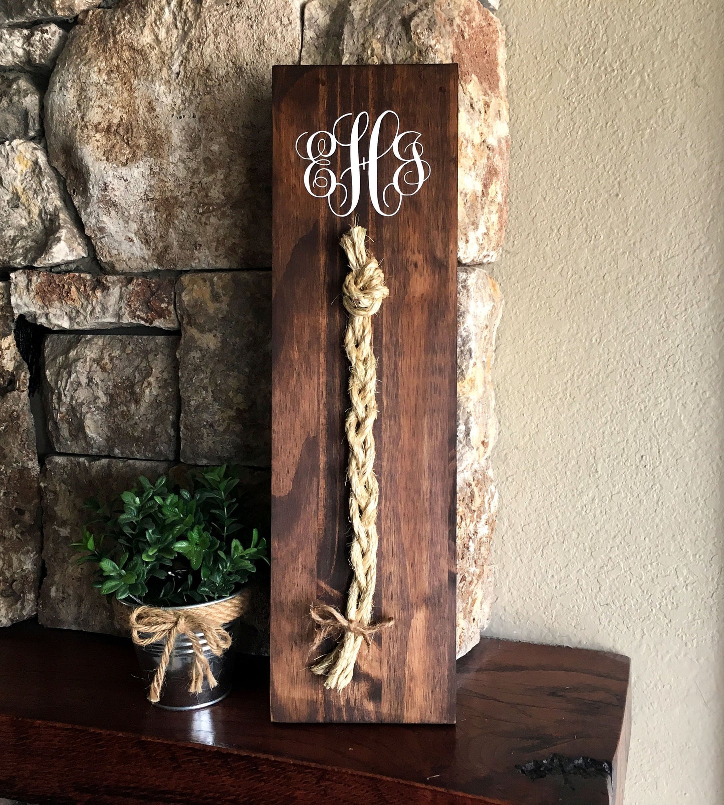 A Cord Of Three Strands Wedding Sign, Rustic Wedding Gift