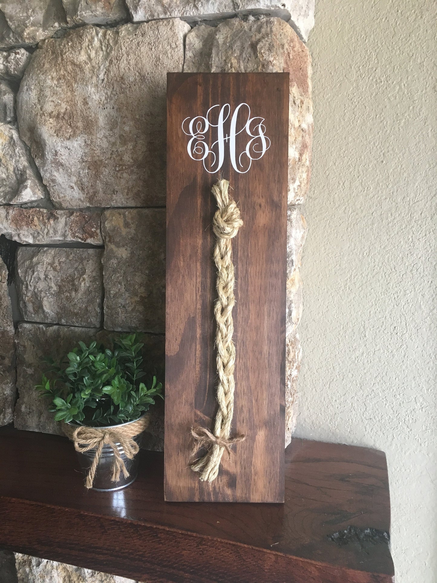 A Cord Of Three Strands Wedding Sign, Rustic Wedding Gift