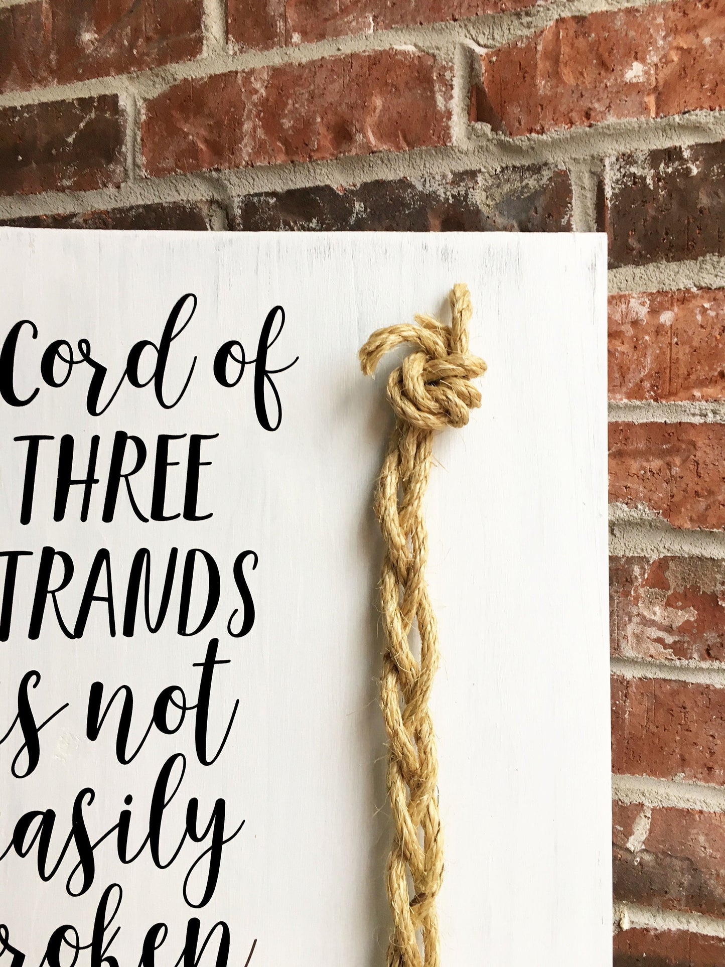 A Cord Of Three Strands Wedding Sign, Ceremony Sign, A Cord of 3 Strands, Ecclesiastes 4:9-12, Wedding Gift, Fall Wedding Decor, Cord Sign