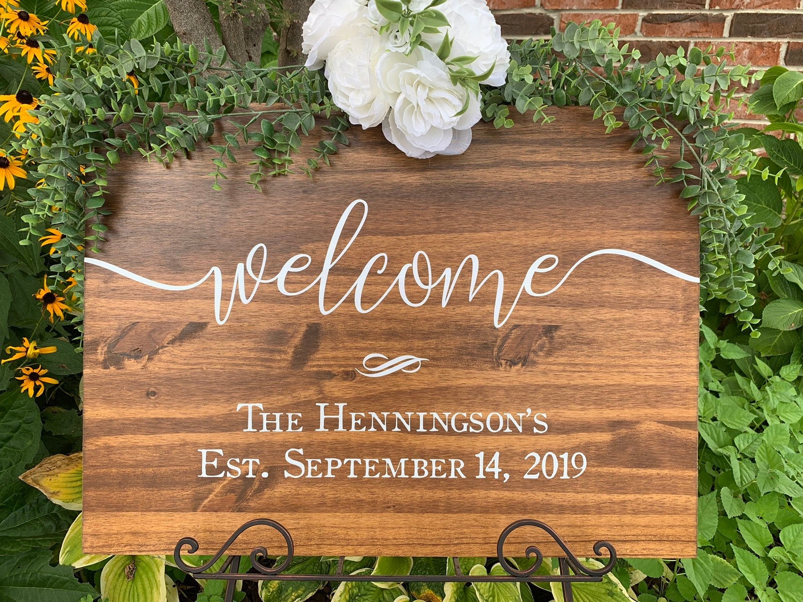 Wedding Welcome Sign, Personalized Wood Sign, Rustic Wedding Decor