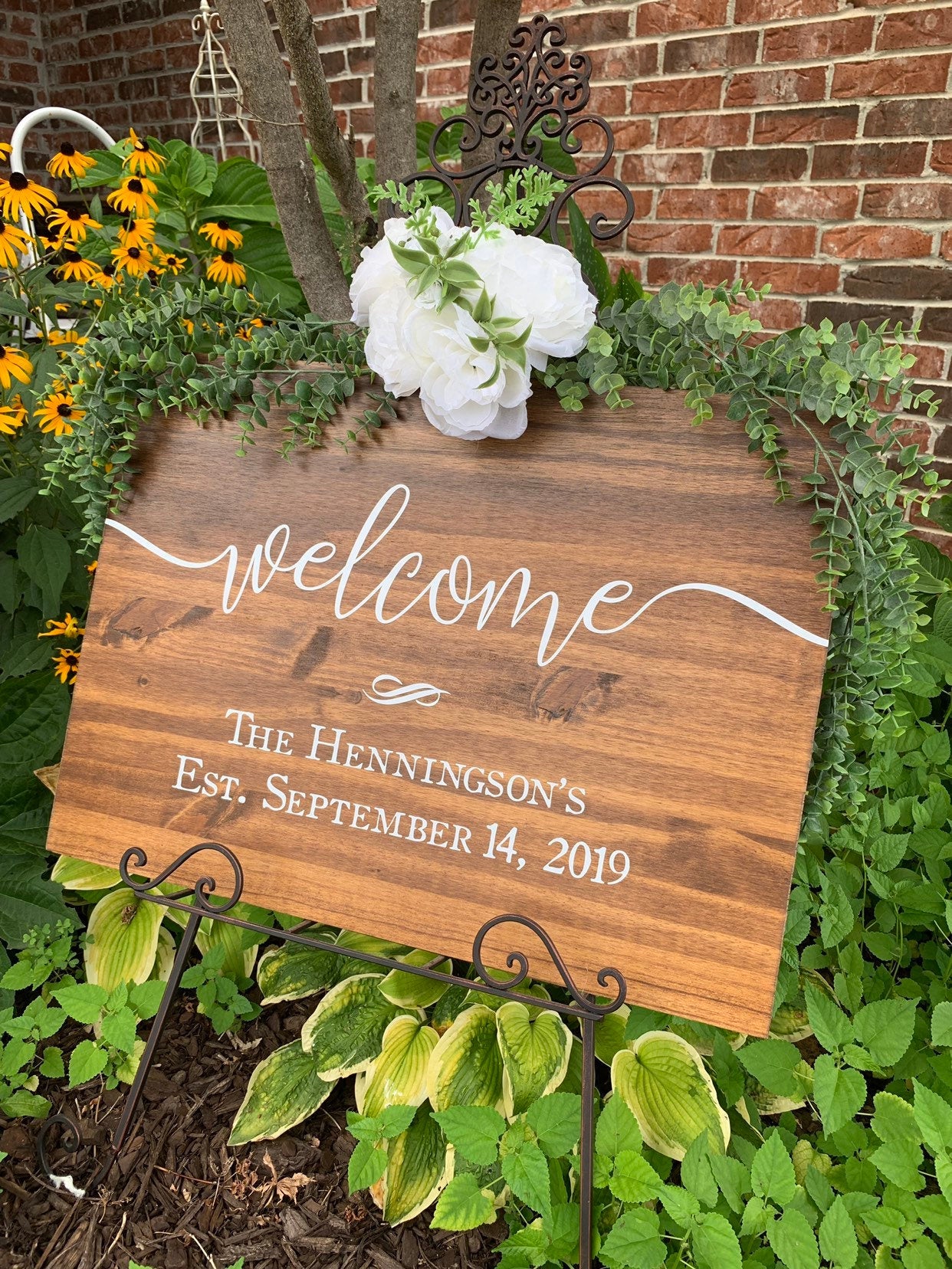 Wedding Welcome Sign, Personalized Wood Sign, Rustic Wedding Decor