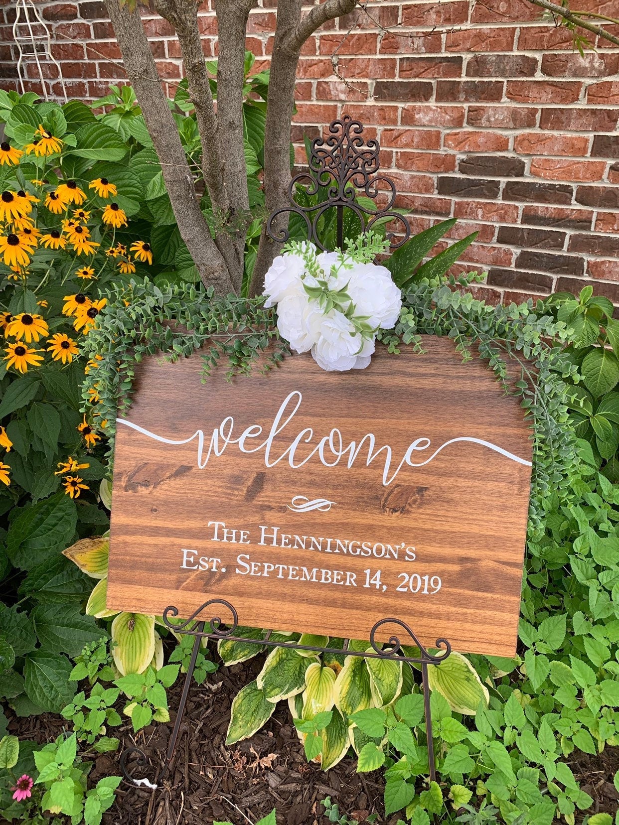 Wedding Welcome Sign, Personalized Wood Sign, Rustic Wedding Decor