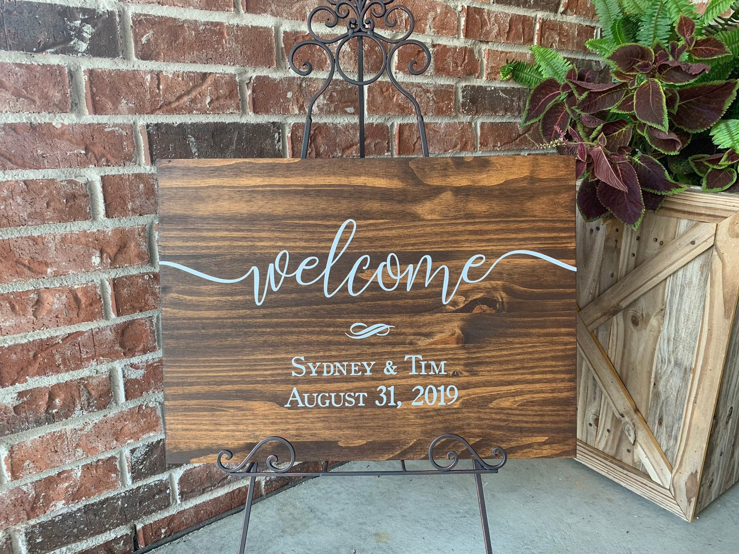 Wedding Welcome Sign, Personalized Wood Sign, Rustic Wedding Decor