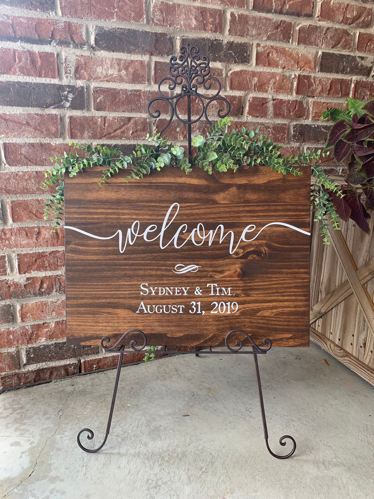 Wedding Welcome Sign, Personalized Wood Sign, Rustic Wedding Decor