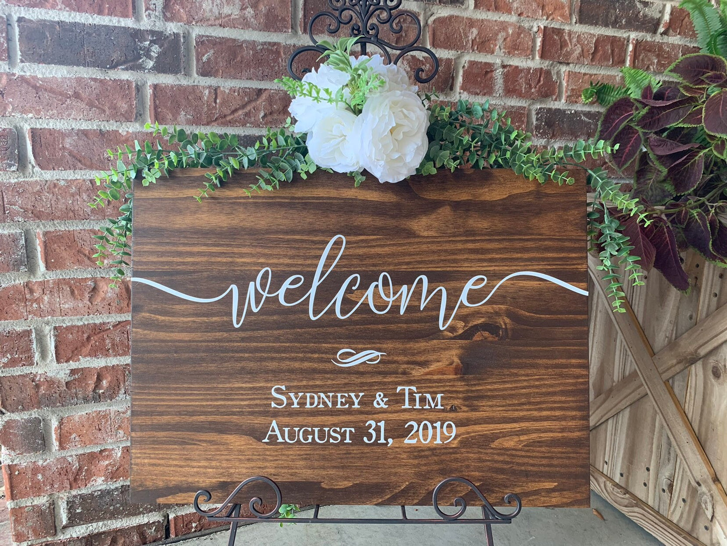 Wedding Welcome Sign, Personalized Wood Sign, Rustic Wedding Decor