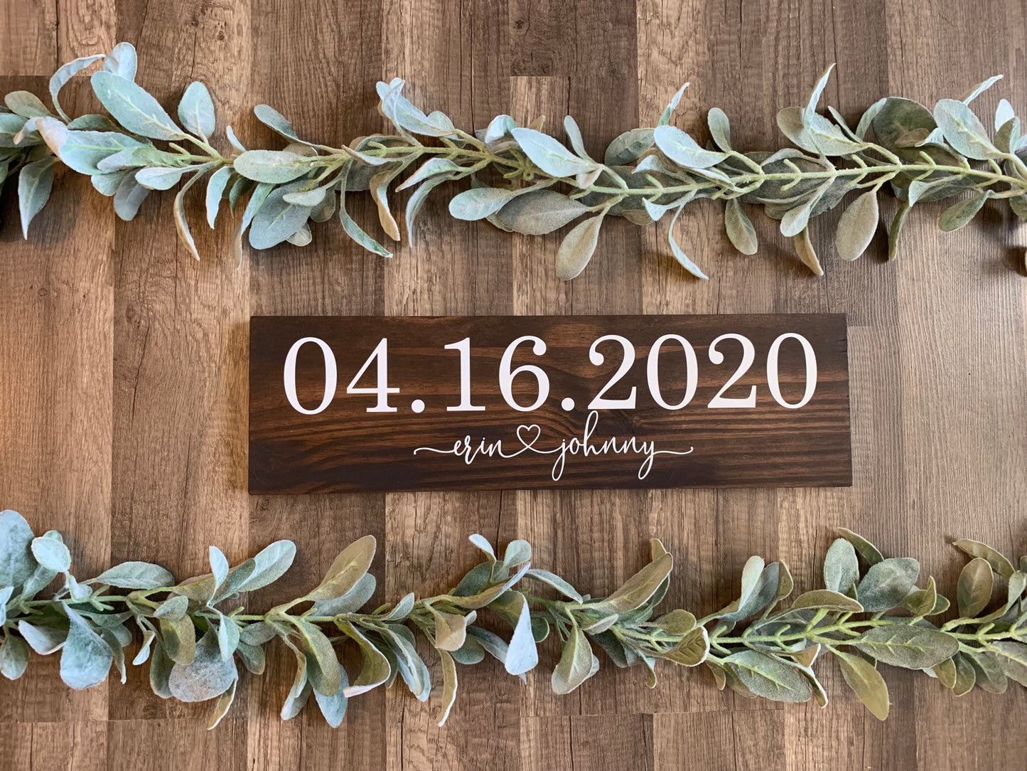 Save the Date Sign, Wedding Announcement Sign, Engagement Photo Prop, Rustic Wedding Decor