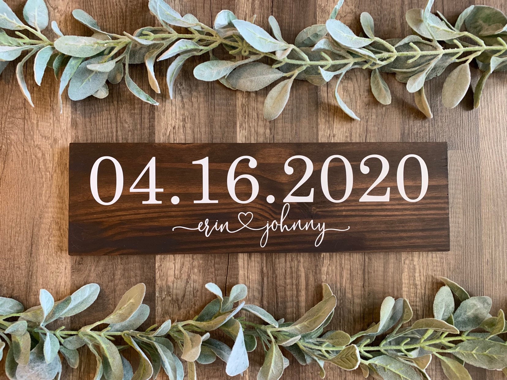 Save the Date Sign, Wedding Announcement Sign, Engagement Photo Prop, Rustic Wedding Decor