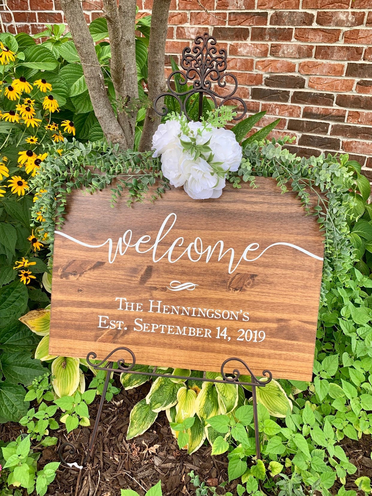 Wedding Welcome Sign, Personalized Wood Sign, Rustic Wedding Decor