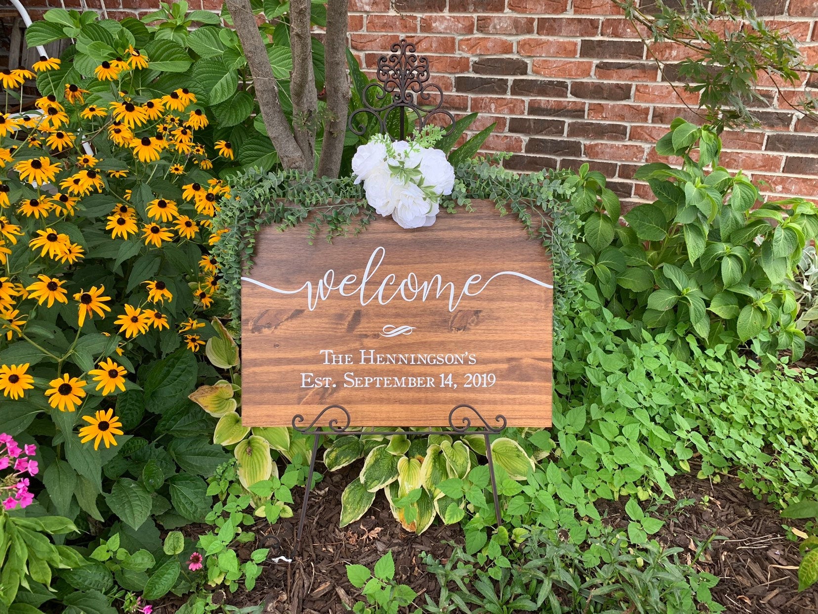 Wedding Welcome Sign, Personalized Wood Sign, Rustic Wedding Decor