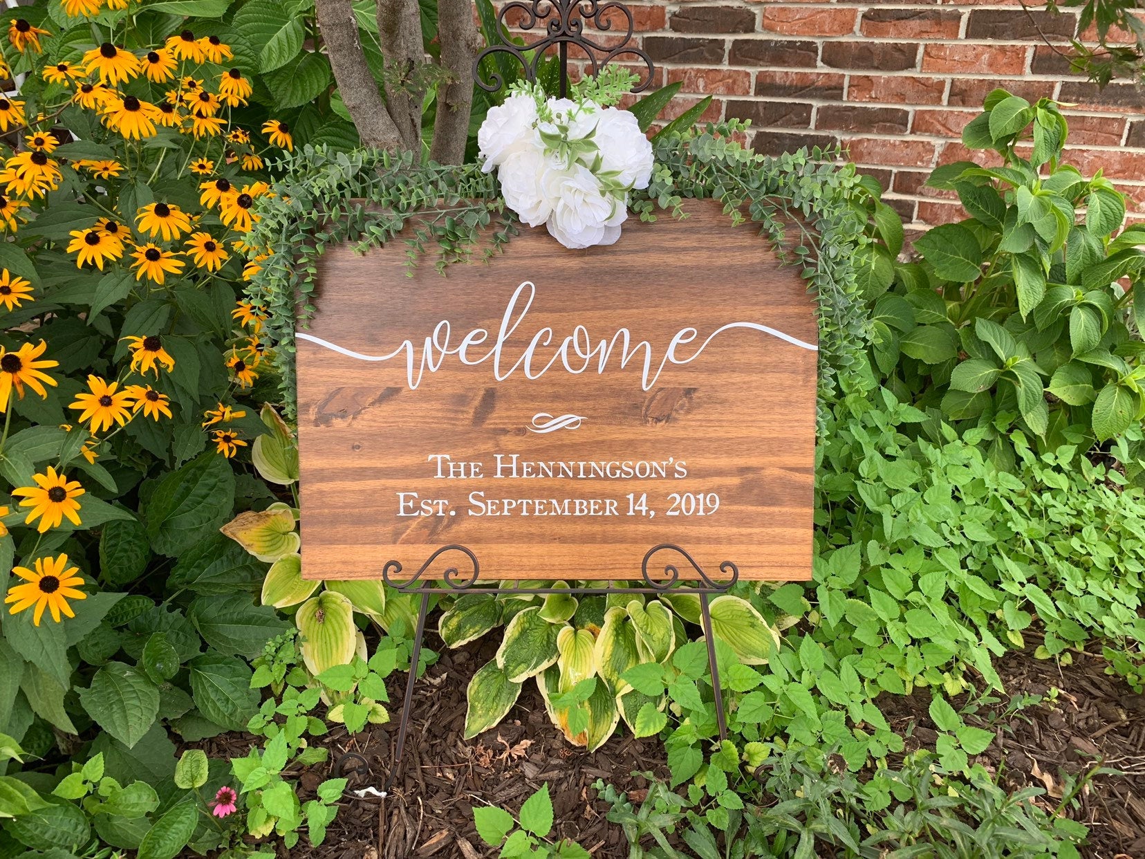 Wedding Welcome Sign, Personalized Wood Sign, Rustic Wedding Decor