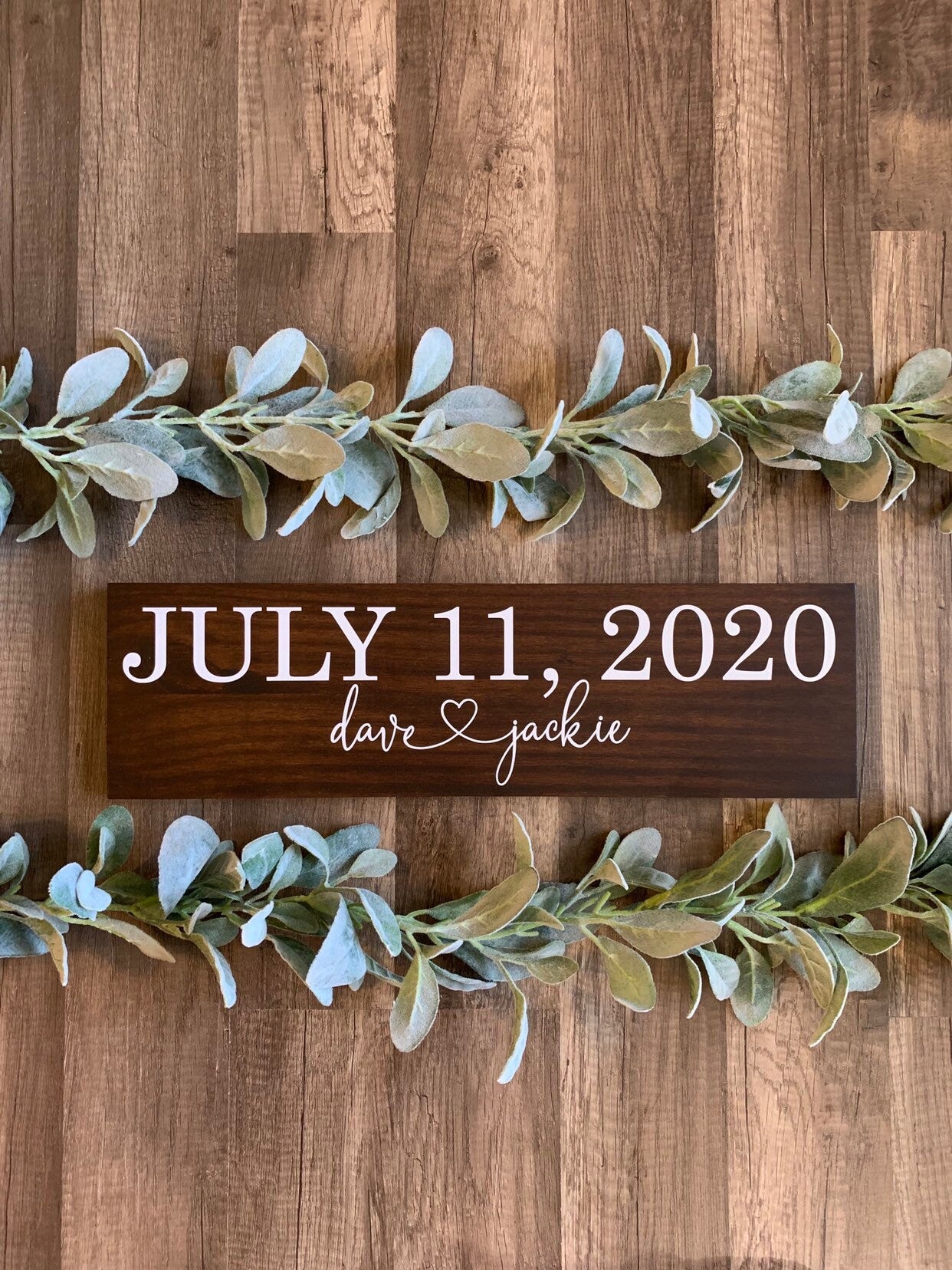 Save the Date Sign, Wedding Announcement Sign, Engagement Photo Prop, Rustic Wedding Decor