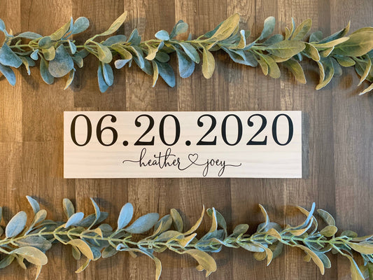 Save the Date Sign, Wedding Announcement Sign, Engagement Photo Prop, Rustic Wedding Decor