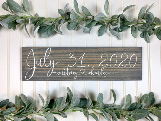 Save the Date Sign, Wedding Announcement Sign, Engagement Photo Prop, Rustic Wedding Decor