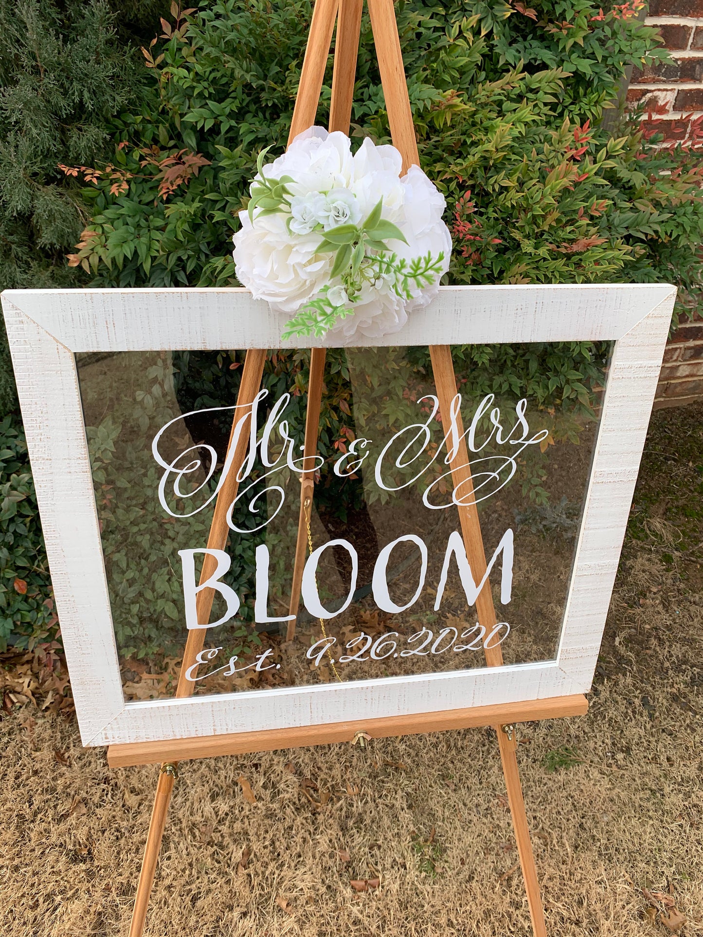 Mr and Mrs Wedding Sign, Wedding Welcome Sign,  Acrylic Wedding Sign