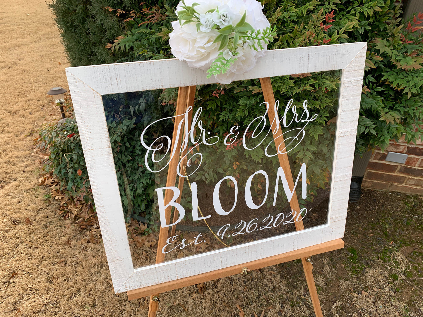 Mr and Mrs Wedding Sign, Wedding Welcome Sign,  Acrylic Wedding Sign