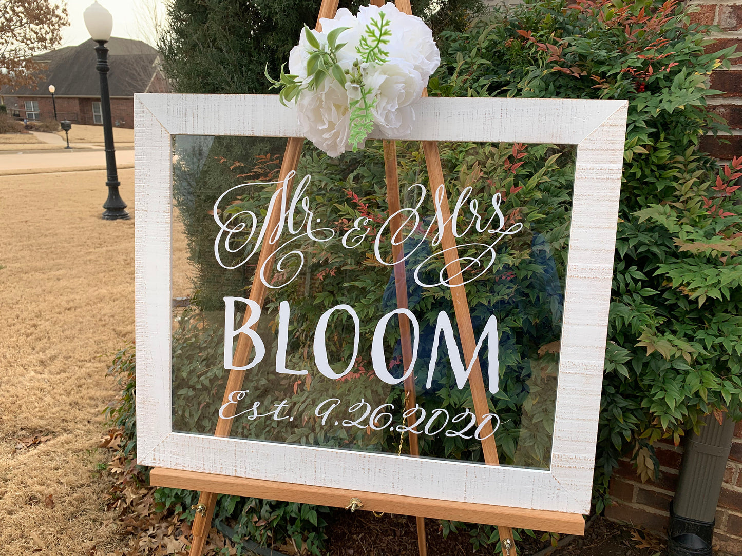 Mr and Mrs Wedding Sign, Wedding Welcome Sign,  Acrylic Wedding Sign