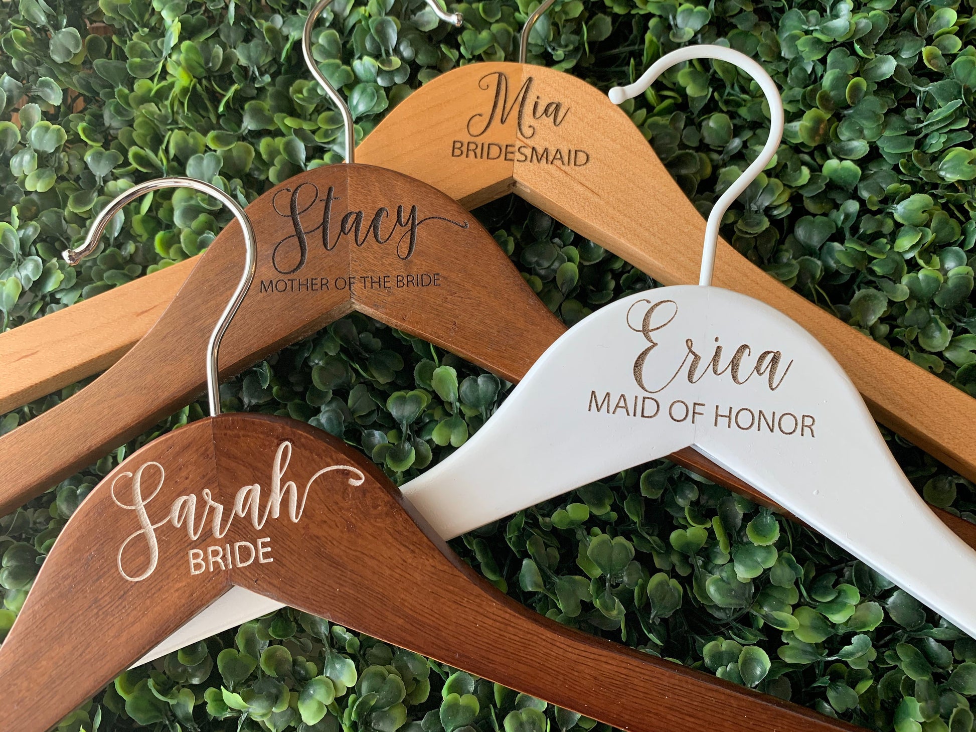 Custom Engraved Wedding Hangers, Bridal Party Hangers