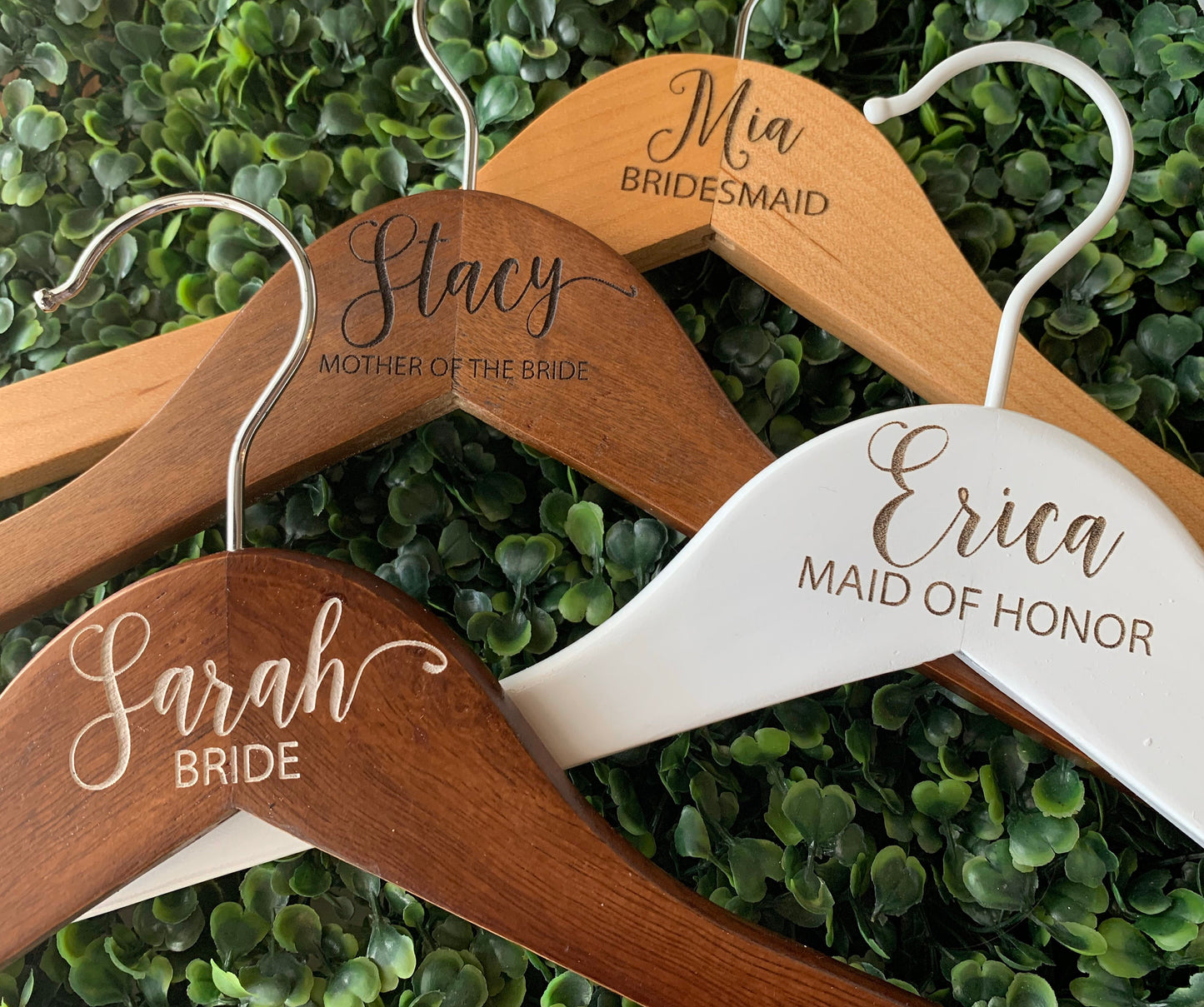 Custom Engraved Wedding Hangers, Bridal Party Hangers