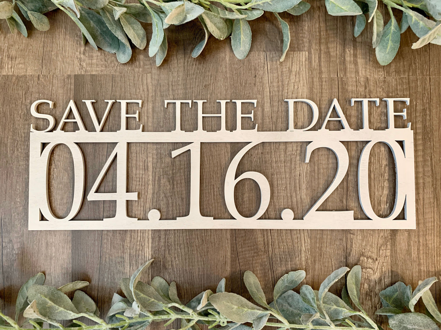 Save the Date Sign, Wedding Announcement Sign, Engagement Photo Prop, Rustic Wedding Decor