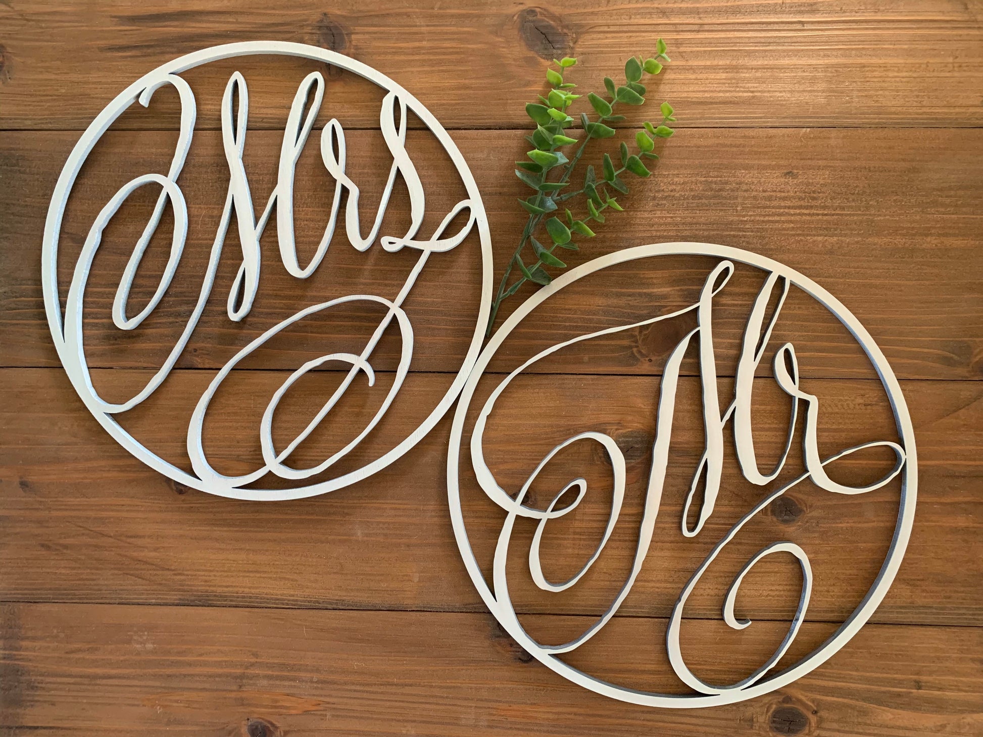 Mr and Mrs Chair Signs, Wedding Reception Chair Signs