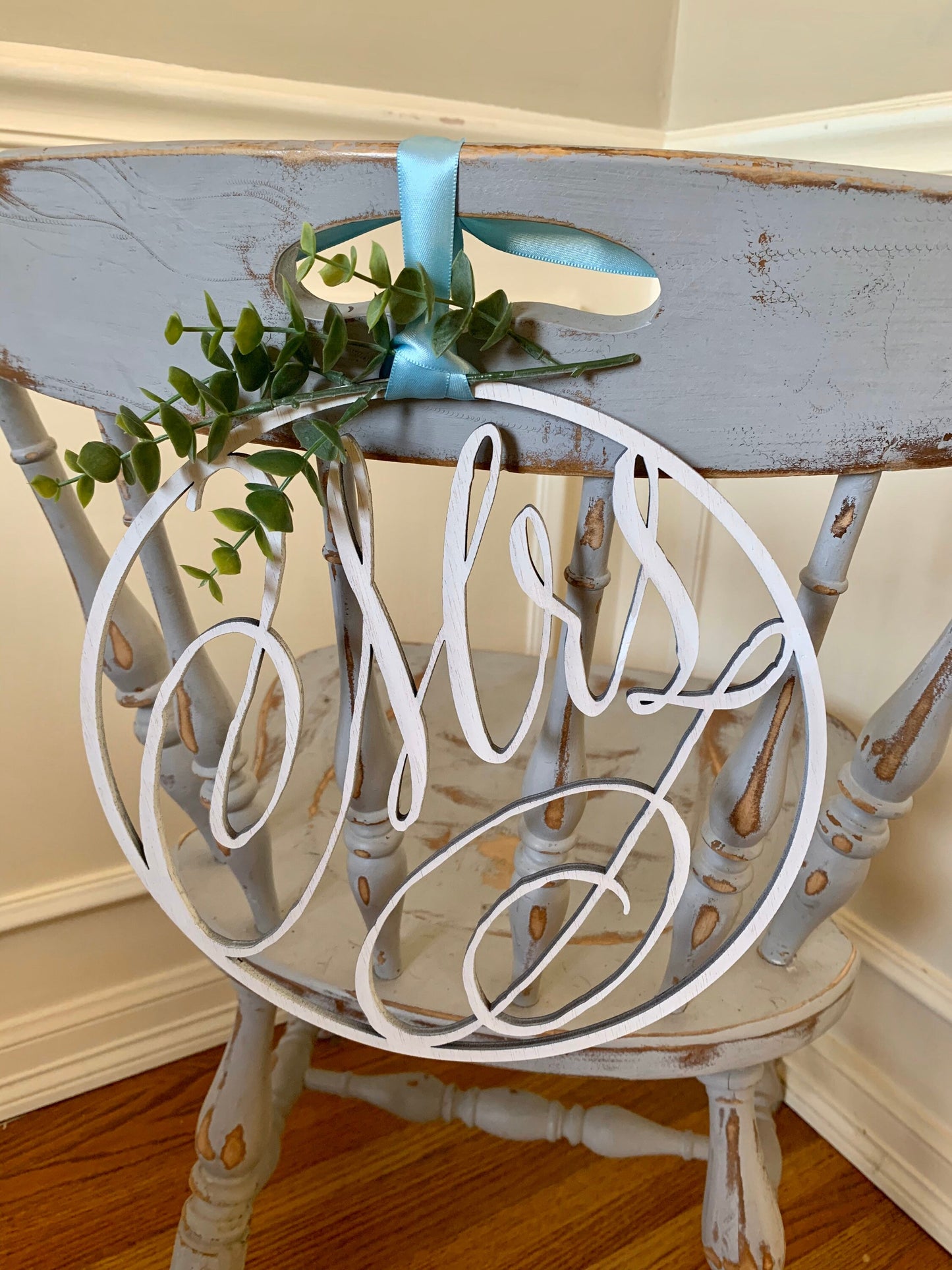 Mr and Mrs Chair Signs, Wedding Reception Chair Signs