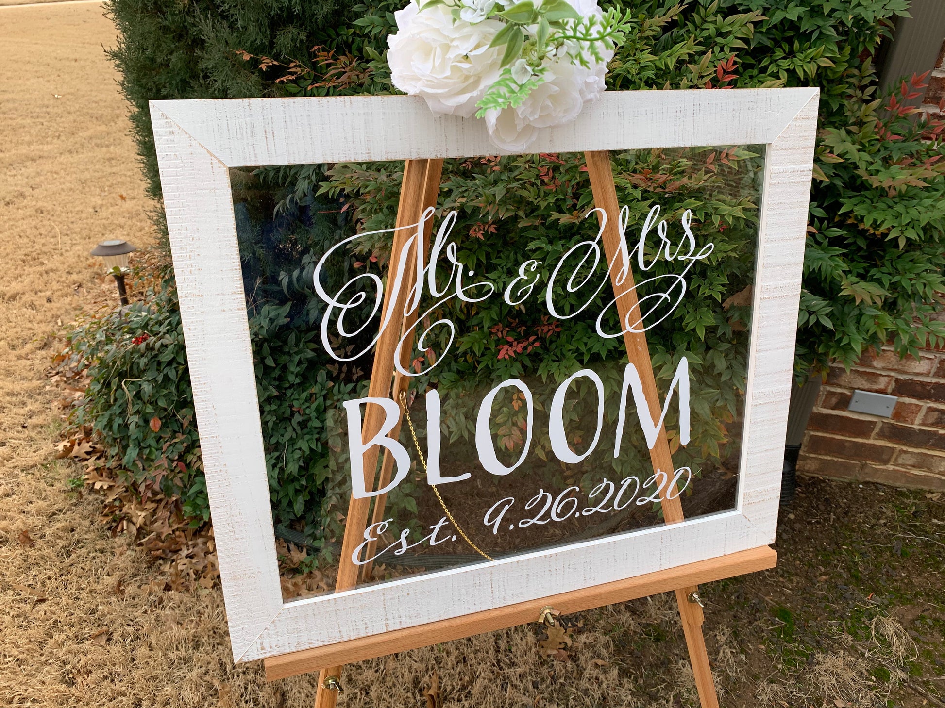 Mr and Mrs Wedding Sign, Wedding Welcome Sign,  Acrylic Wedding Sign