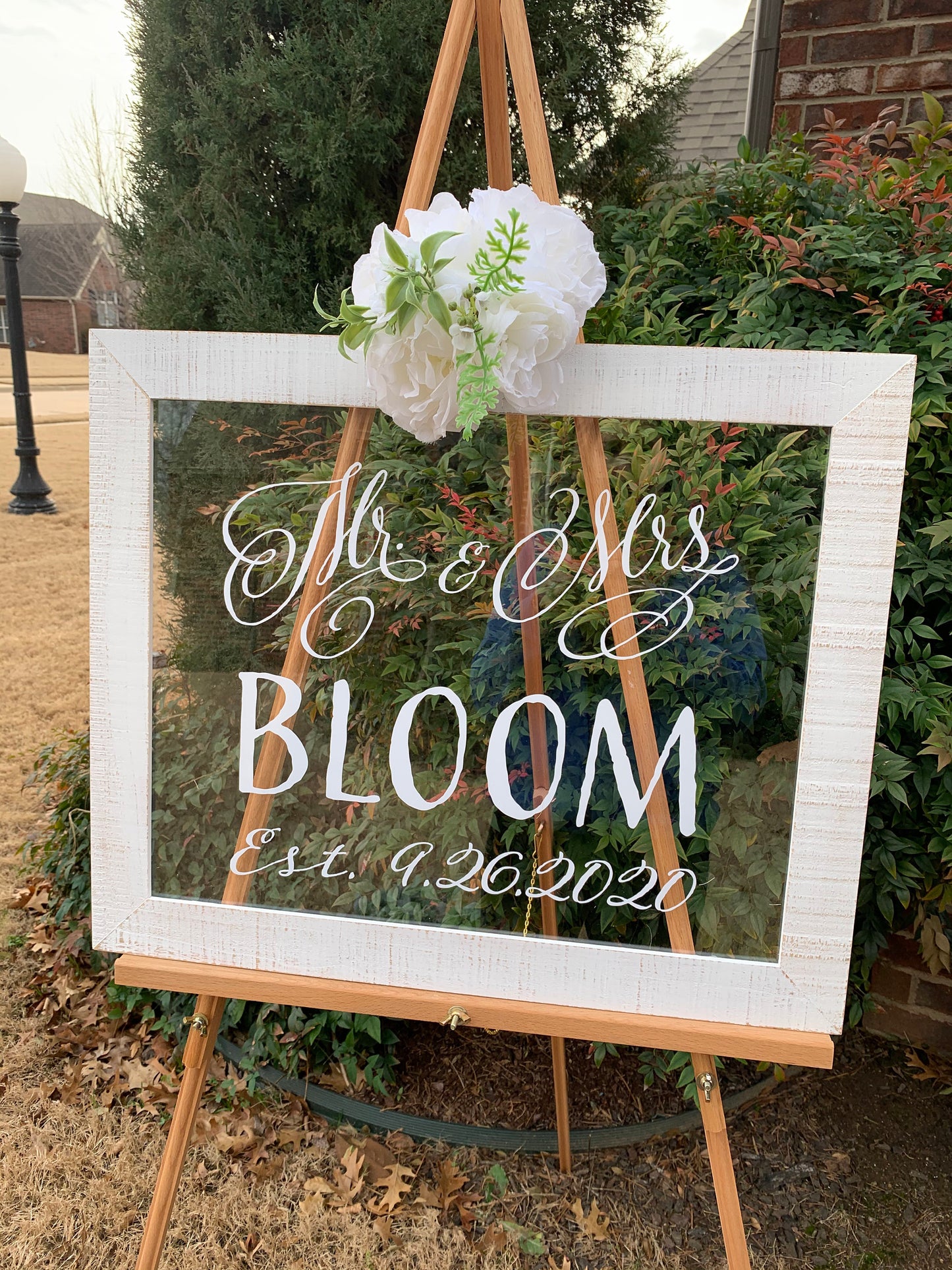 Mr and Mrs Wedding Sign, Wedding Welcome Sign,  Acrylic Wedding Sign