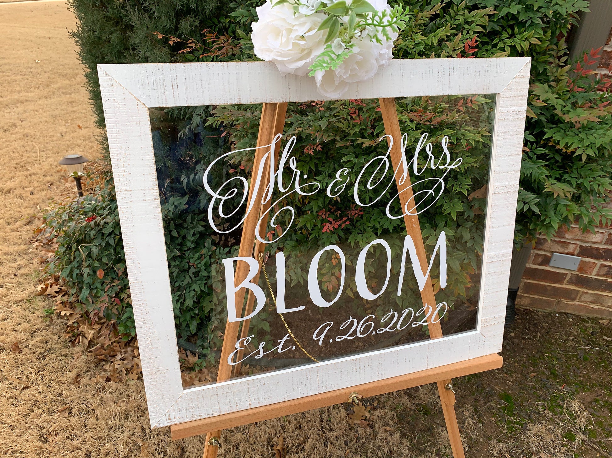 Mr and Mrs Wedding Sign, Wedding Welcome Sign,  Acrylic Wedding Sign