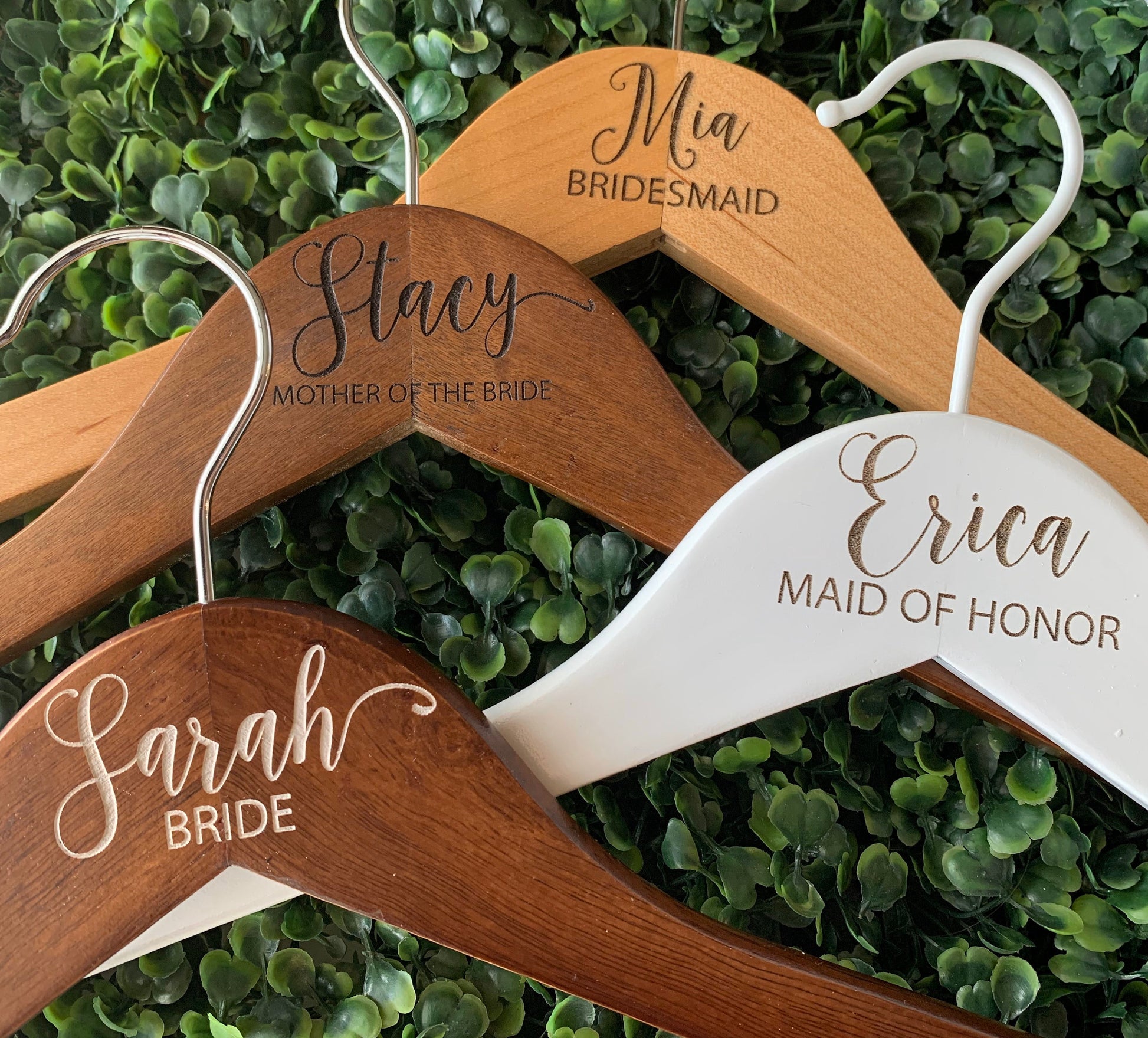 Custom Engraved Wedding Hangers, Bridal Party Hangers