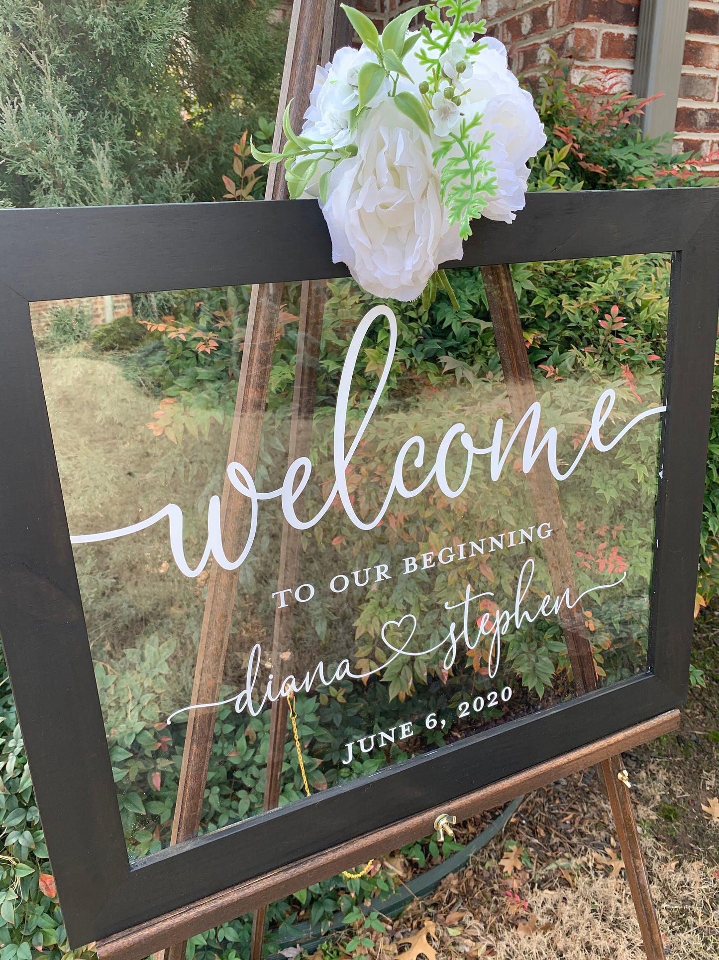 Welcome to Our Beginning Sign,  Acrylic Wedding Sign