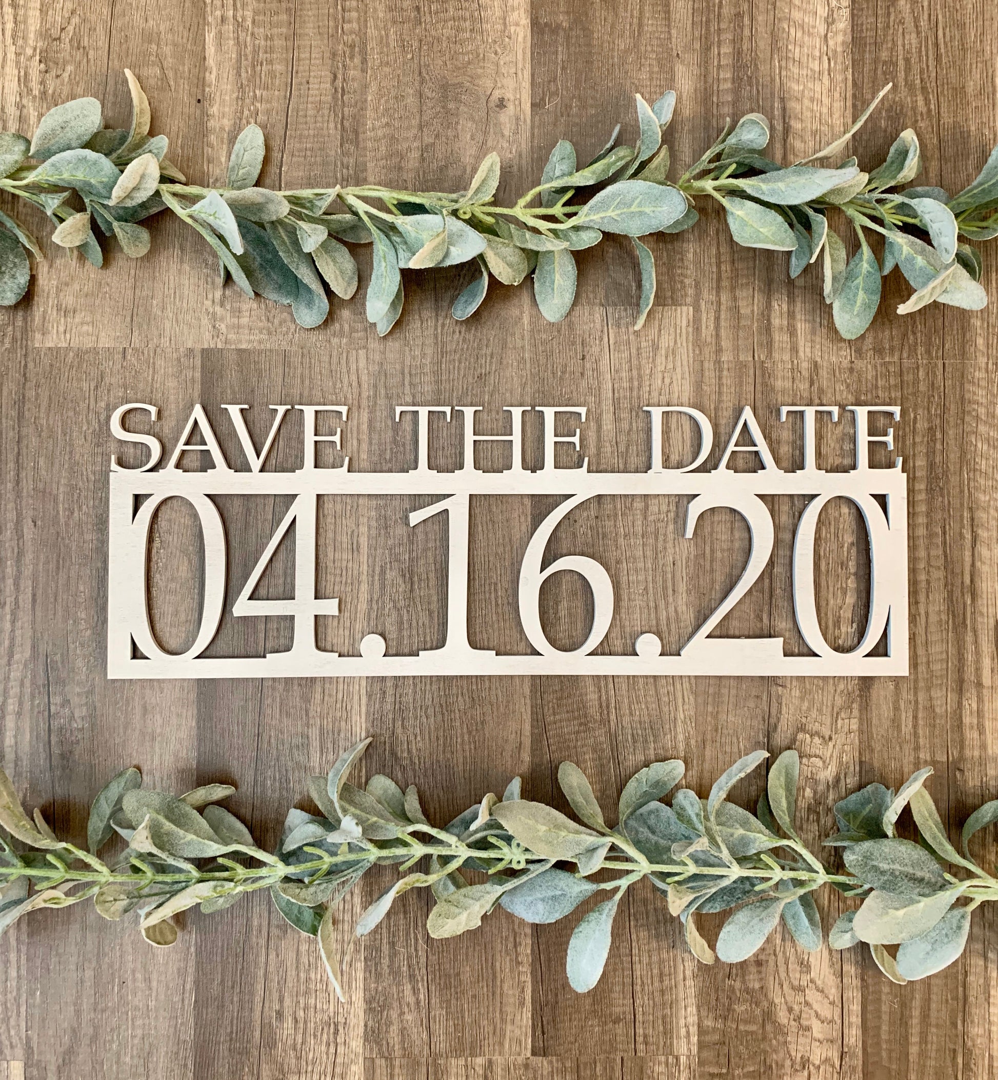 Save the Date Sign, Wedding Announcement Sign, Engagement Photo Prop, Rustic Wedding Decor