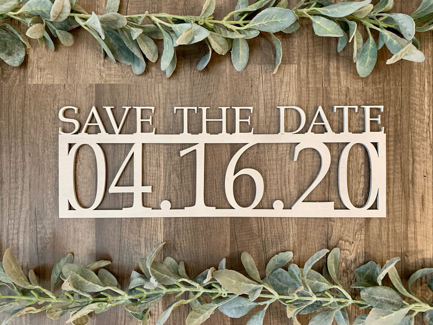 Save the Date Sign, Wedding Announcement Sign, Engagement Photo Prop, Rustic Wedding Decor