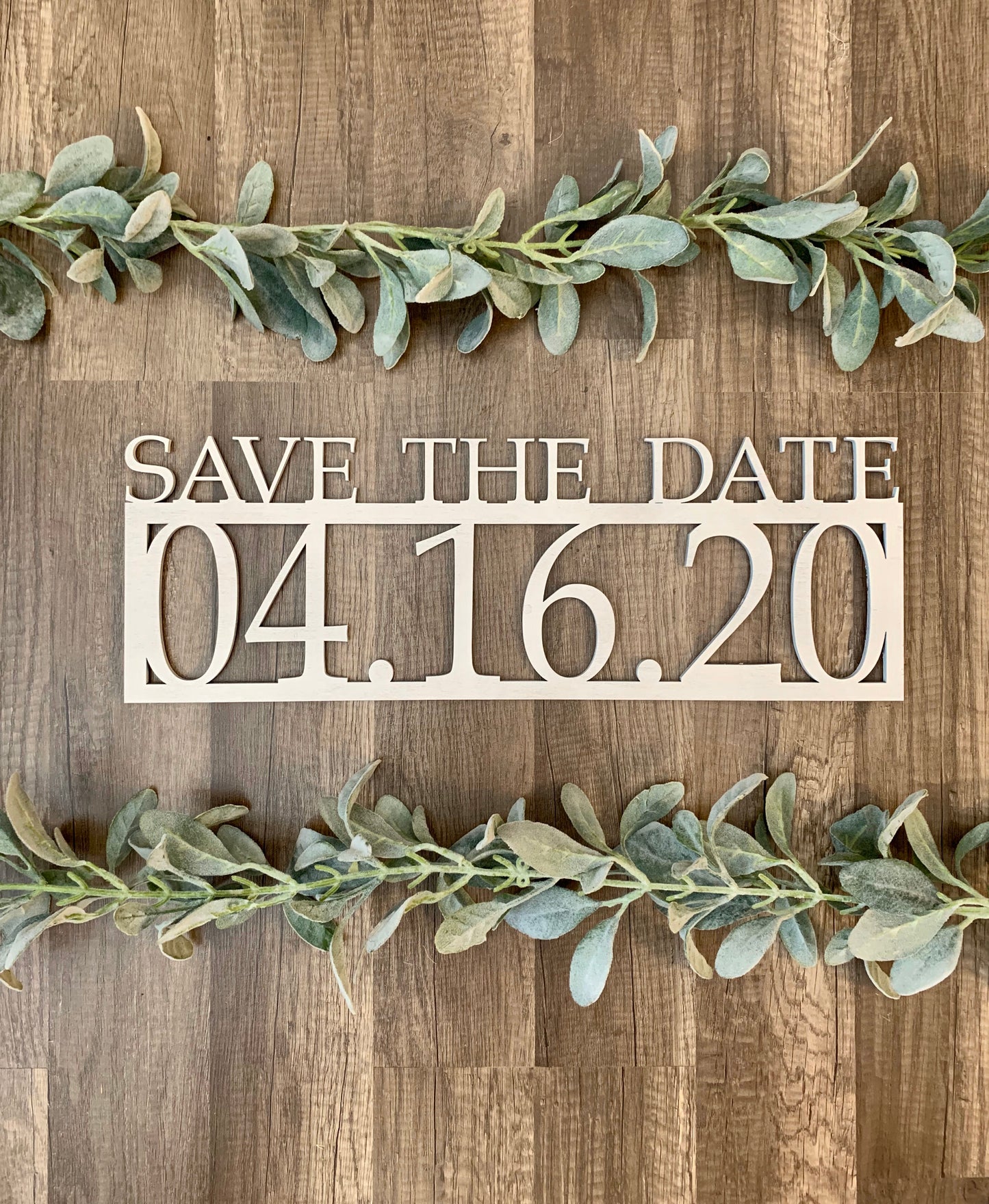 Save the Date Sign, Wedding Announcement Sign, Engagement Photo Prop, Rustic Wedding Decor