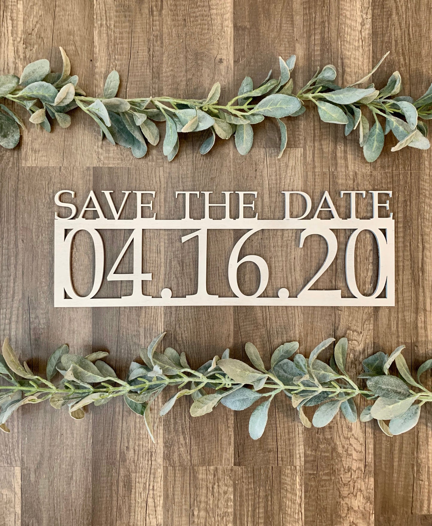 Save the Date Sign, Wedding Announcement Sign, Engagement Photo Prop, Rustic Wedding Decor