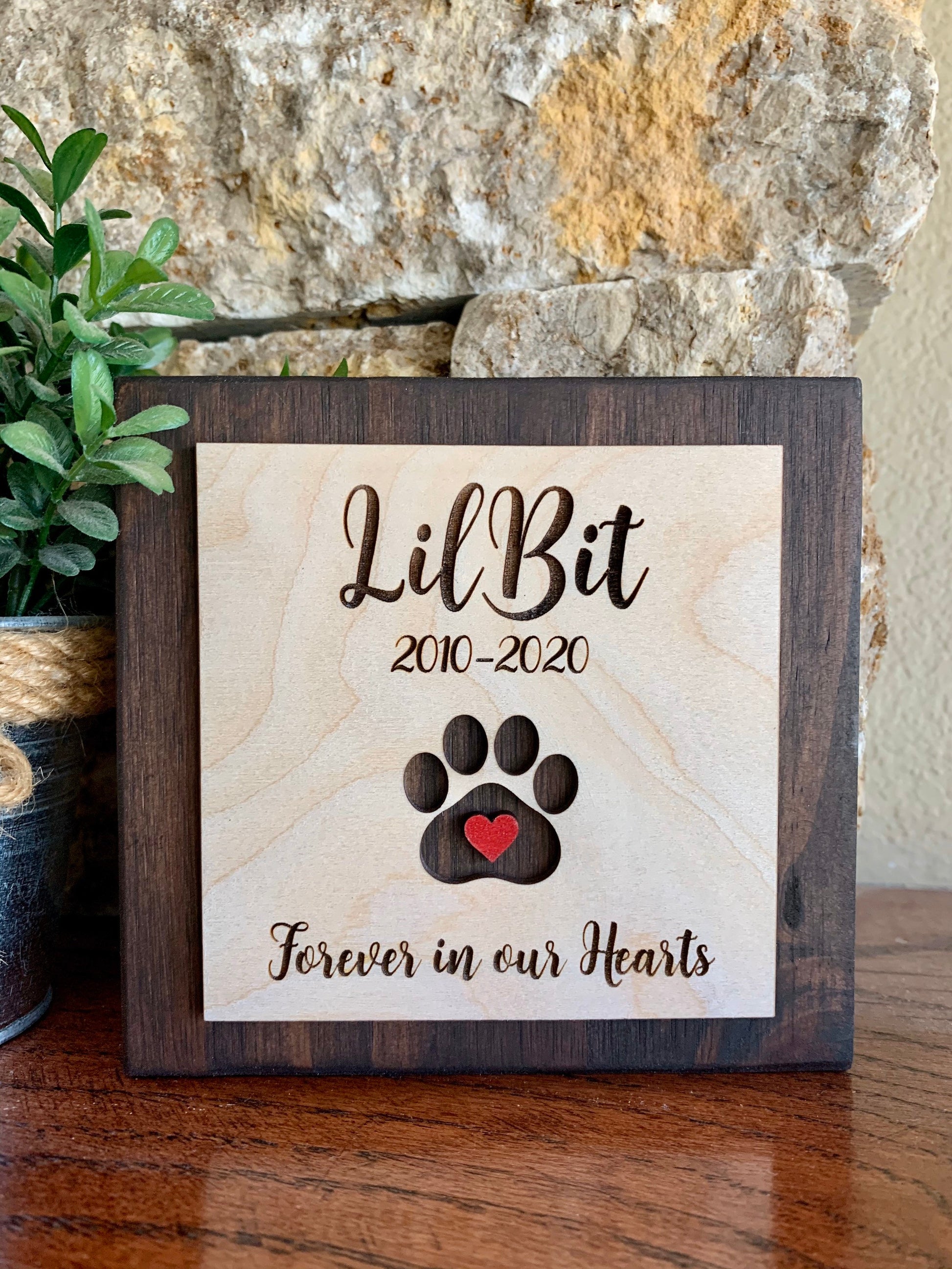 Custom Engraved Pet Memorial Sign