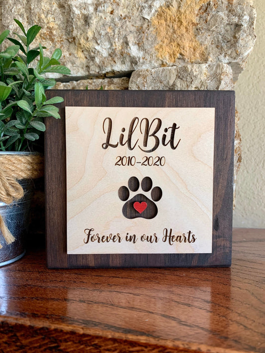 Custom Engraved Pet Memorial Sign