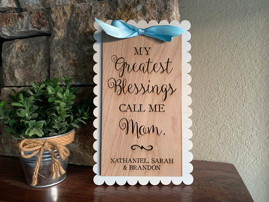 Personalized Gift For Mom, Gift for Mother or Grandmother with Children&#39;s names