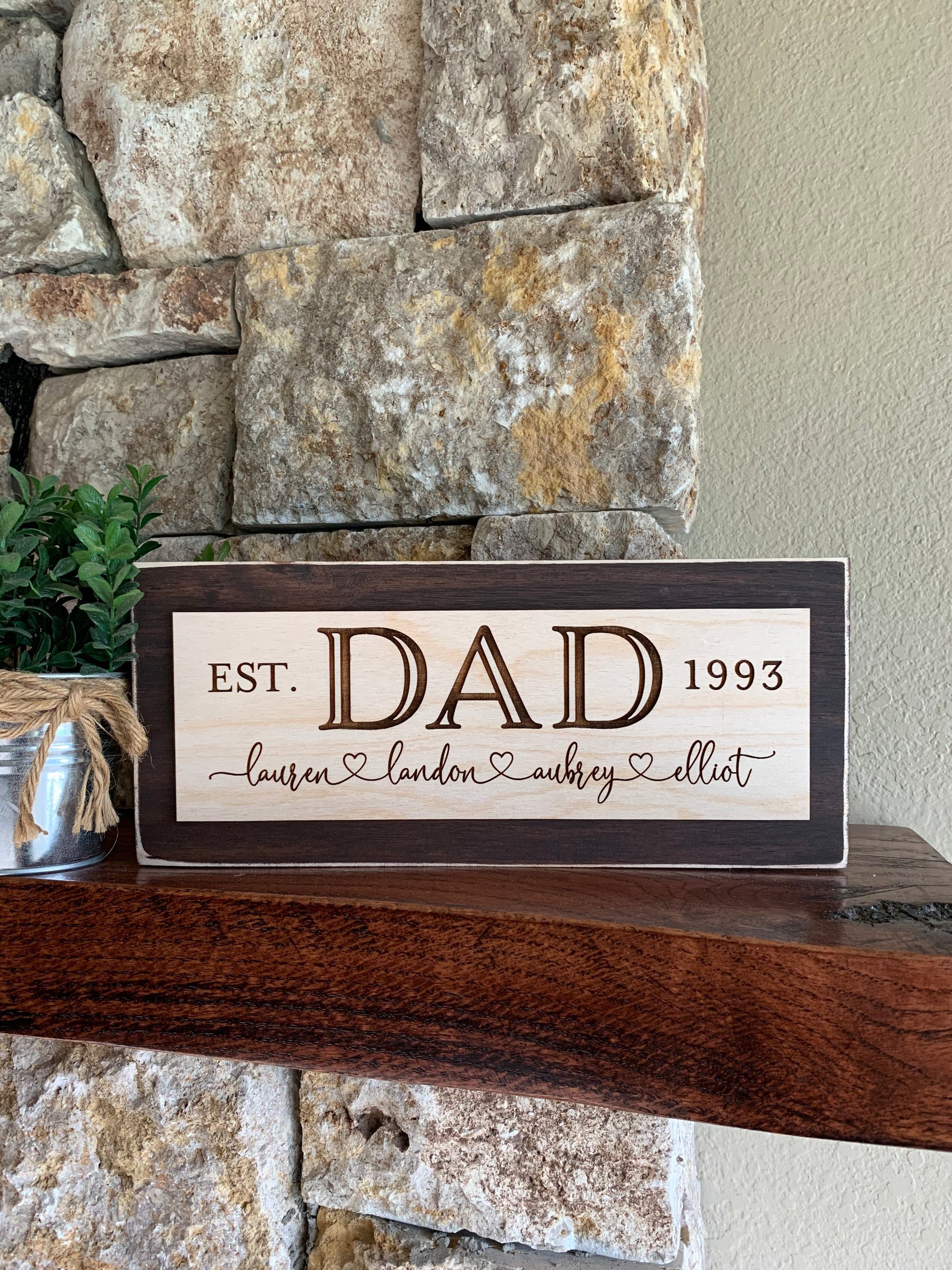 Custom Engraved Father&#39;s Day Sign