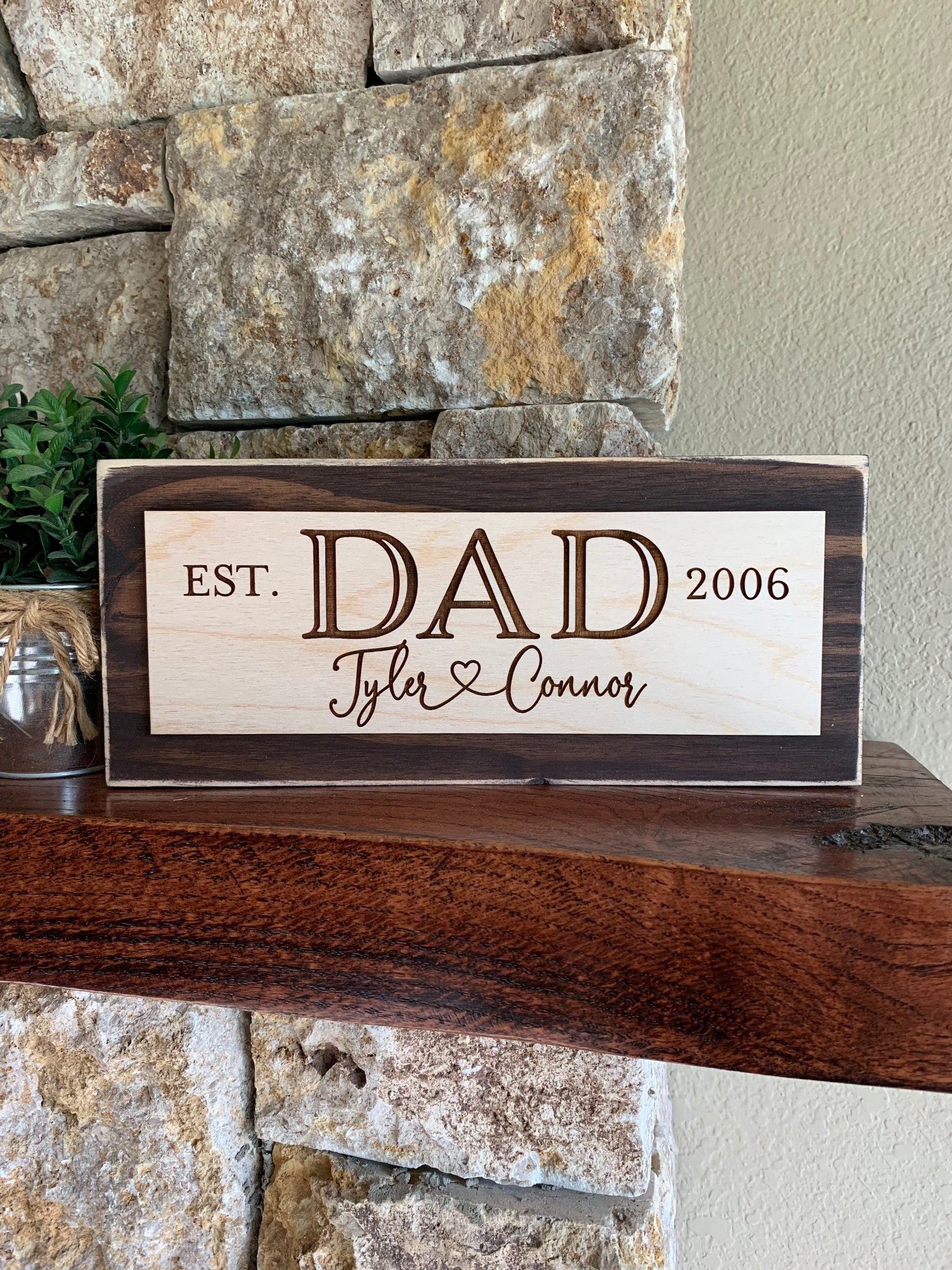 Custom Engraved Father&#39;s Day Sign