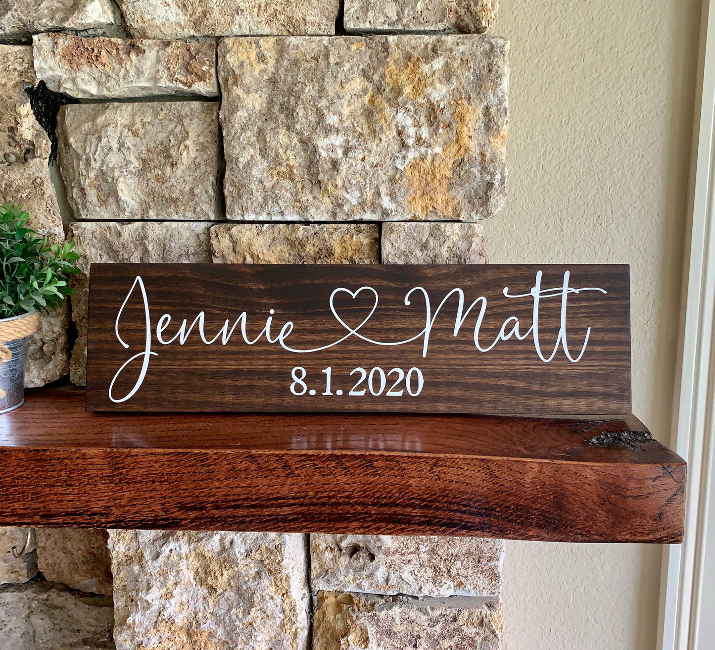 Save the Date Sign, Wedding Announcement Sign, Engagement Photo Prop, Rustic Wedding Decor