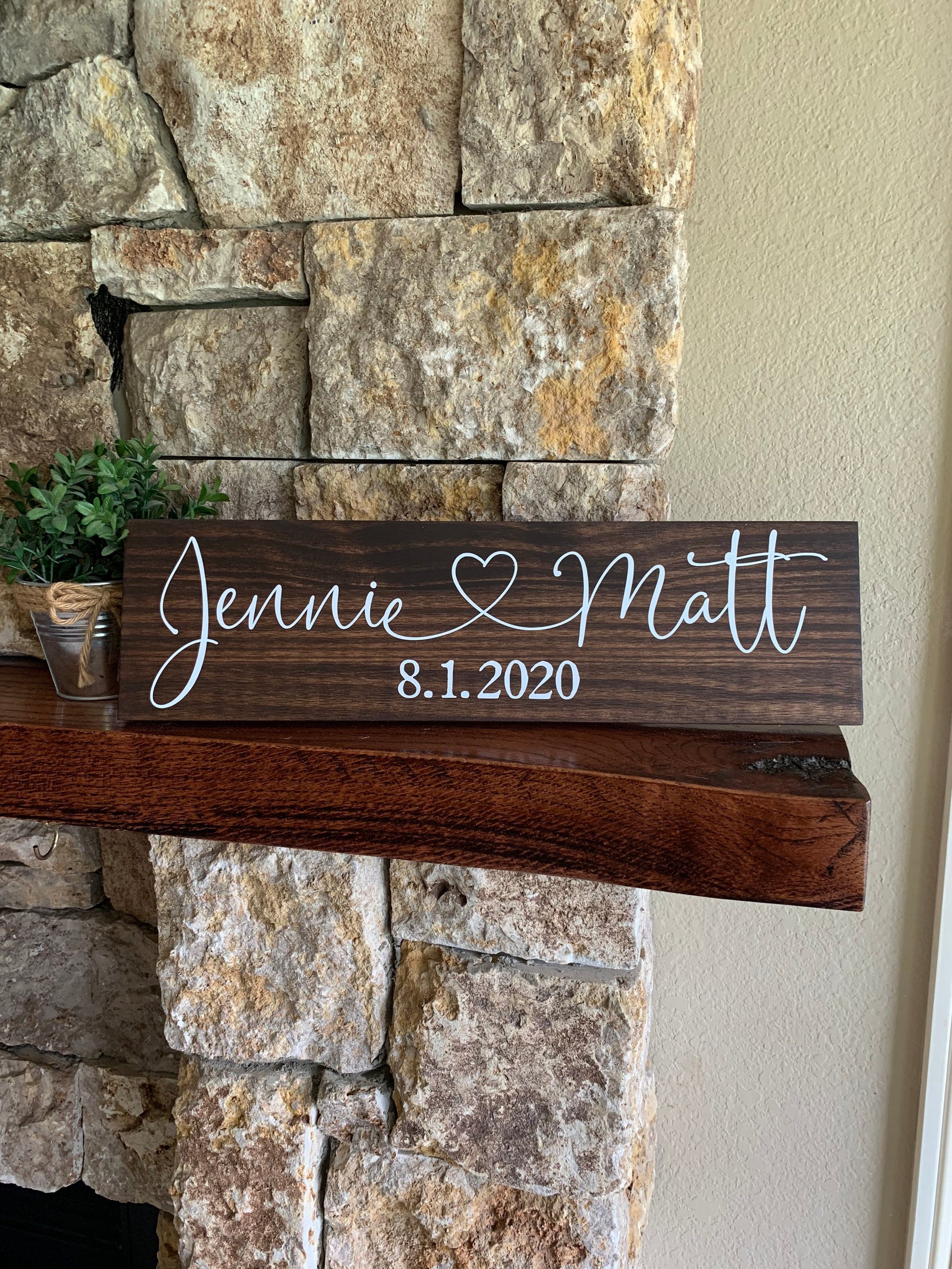 Save the Date Sign, Wedding Announcement Sign, Engagement Photo Prop, Rustic Wedding Decor