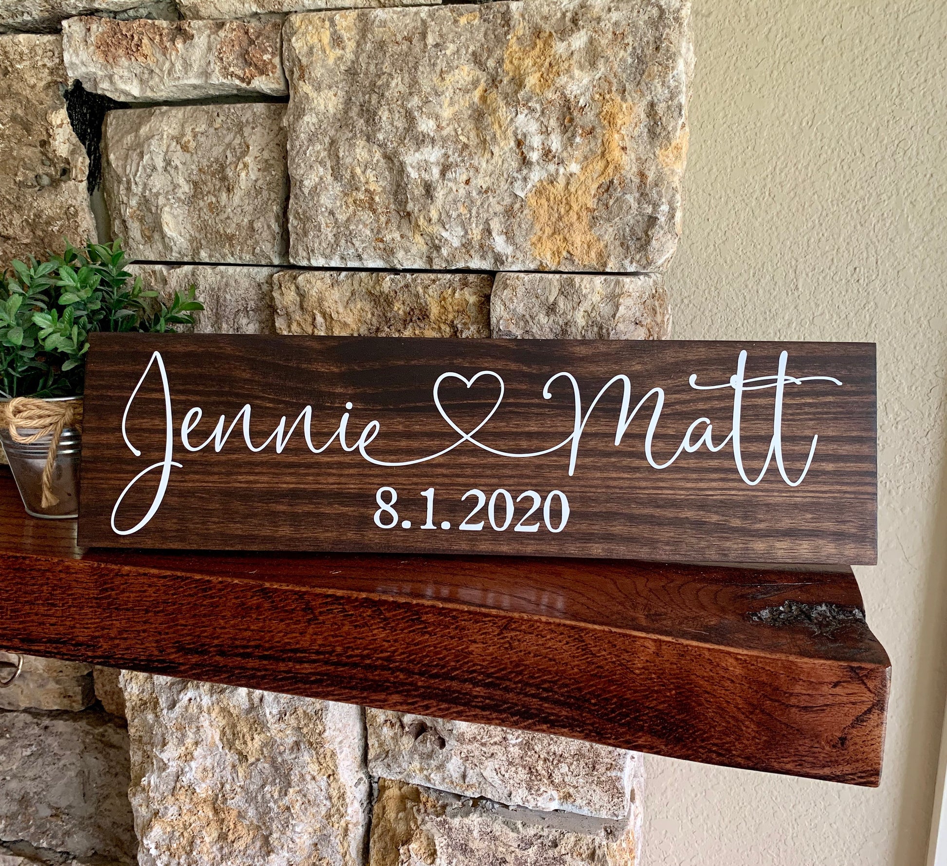 Save the Date Sign, Wedding Announcement Sign, Engagement Photo Prop, Rustic Wedding Decor